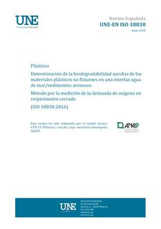 AENOR UNE-EN ISO 18830