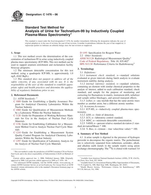 ASTM C1476-06