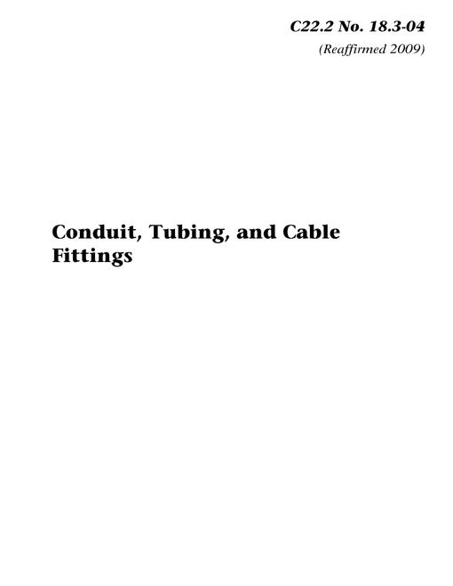 CAN/CSA C22.2 NO. 18.3-04 (R2009)