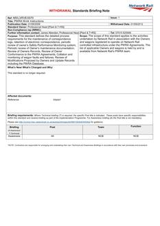 NR NR/L3/RVE/0070 ISSUE 1