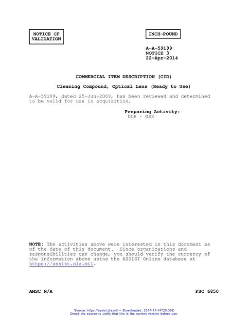 CID A-A-59199 Notice 3 - Validation 3