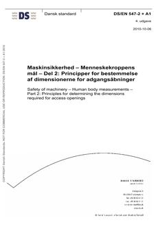 DANSK DS/EN 547-2 + A1