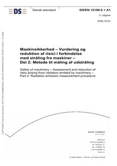 DANSK DS/EN 12198-2 + A1