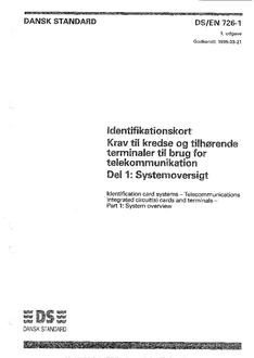 DANSK DS/EN 726-1