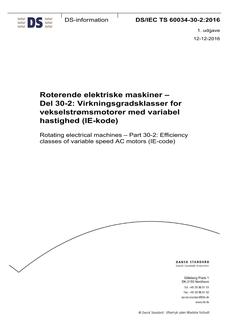 DANSK DS/IEC TS 60034-30-2