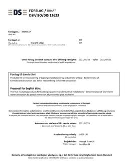 DANSK DSF/ISO/DIS 12623