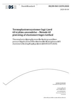 DANSK DS/EN ISO 13259