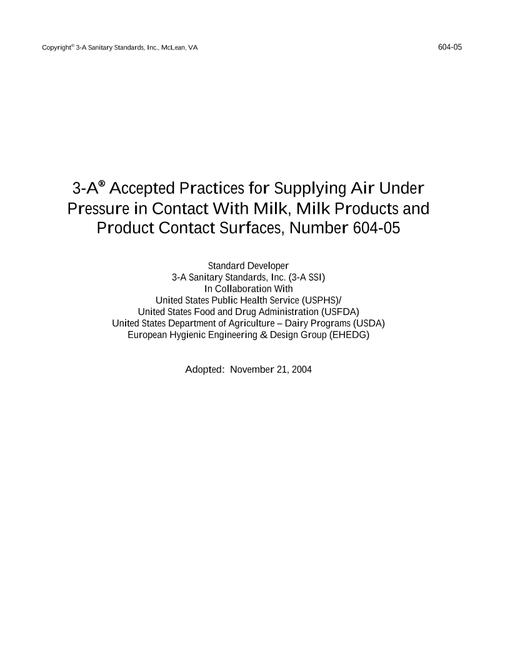3A 604-05 Accepted Practice