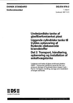 DANSK DS/EN 976-2
