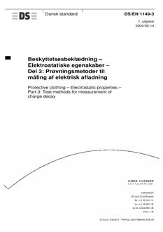 DANSK DS/EN 1149-3