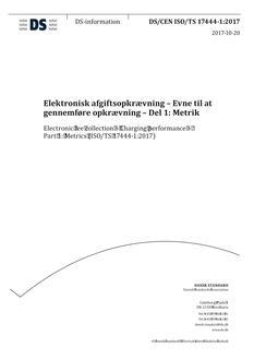 DANSK DS/CEN ISO/TS 17444-1