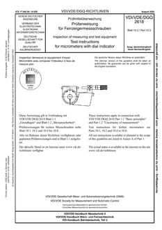 VDI VDI/VDE/DGQ 2618 BLATT 10.3