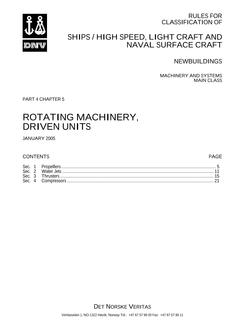 DNV DNV-RU-SHIPS/HSLC PART 4 CHAPTER 5
