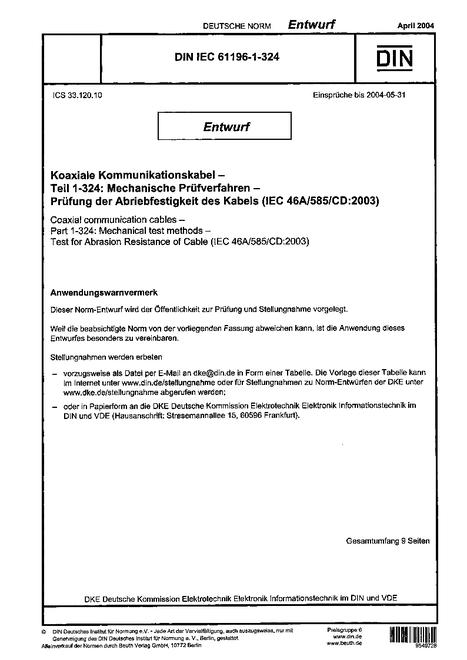DIN IEC 61196-1-324 - DRAFT