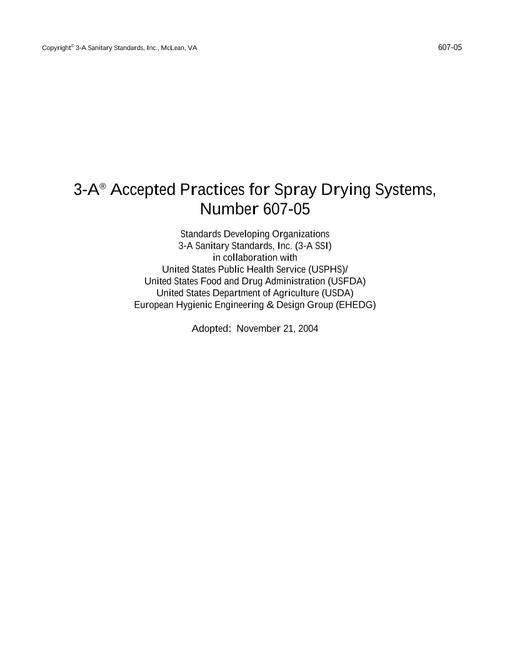 3A 607-05 Accepted Practice