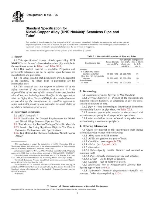 ASTM B165-05