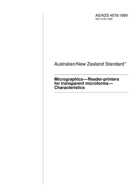 AS/NZS 4579:1999