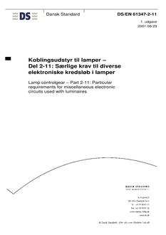 DANSK DS/EN 61347-2-11