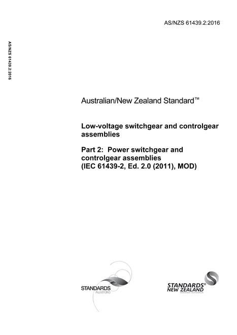 AS/NZS 61439.2:2016