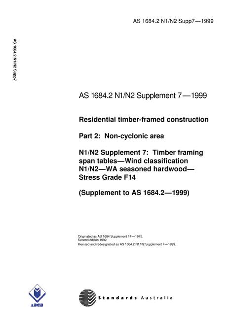 AS 1684.2 N1 N2 SUPP 7-1999