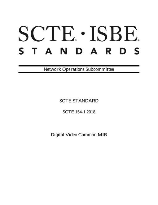 SCTE 154-1 2018