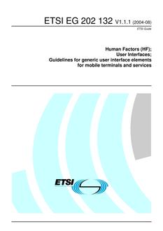 ETSI EG 202 132