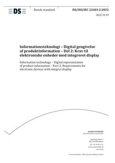DANSK DS/ISO/IEC 22603-2
