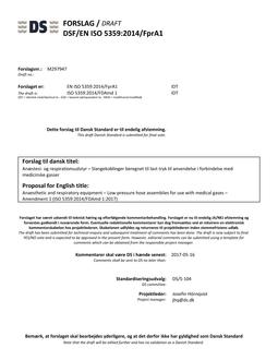 DANSK DSF/EN ISO 5359/FPRA1