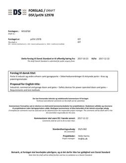DANSK DSF/PREN 12978