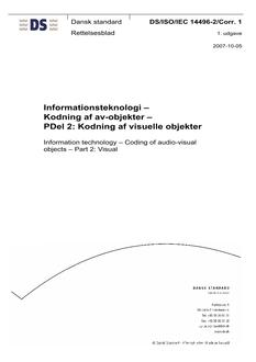 DANSK DS/ISO/IEC 14496-2
