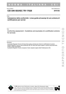 CEI UNI ISO/IEC TR 17028