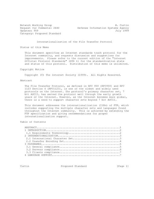IETF RFC 2640