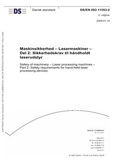 DANSK DS/EN ISO 11553-2