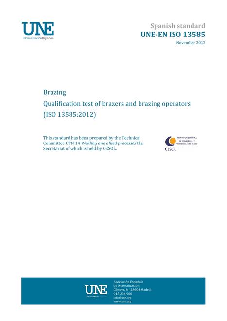 AENOR UNE-EN ISO 13585