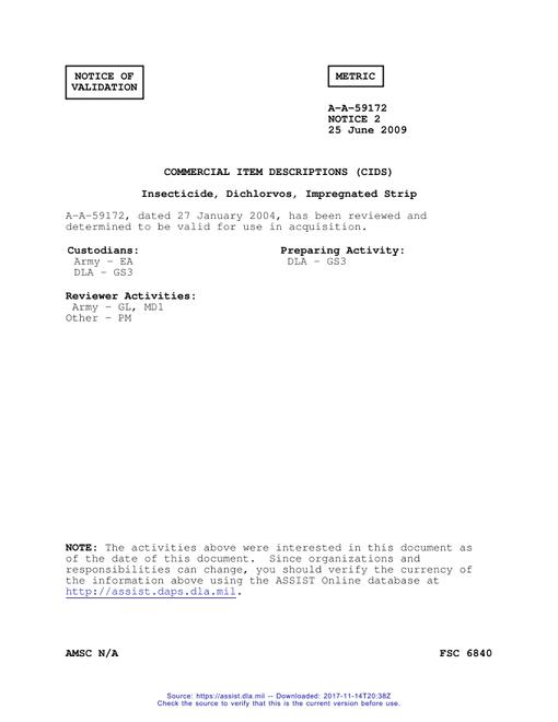 CID A-A-59172 Notice 2 - Validation 2