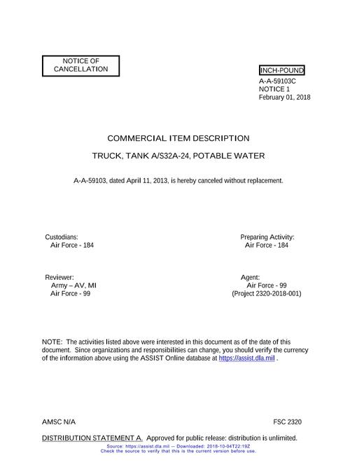 CID A-A-59103C Notice 1 - Cancellation 1