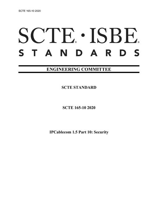 SCTE 165-10 2020