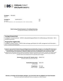 DANSK DSF/FPREN 16157-1