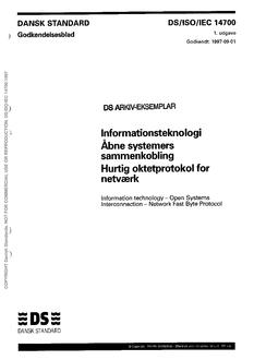 DANSK DS/ISO/IEC 14700