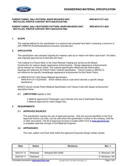 FORD WRS-M1H1371-A22