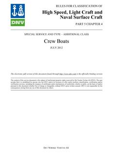 DNV DNV-RU-HSLC PART 5 CHAPTER 4