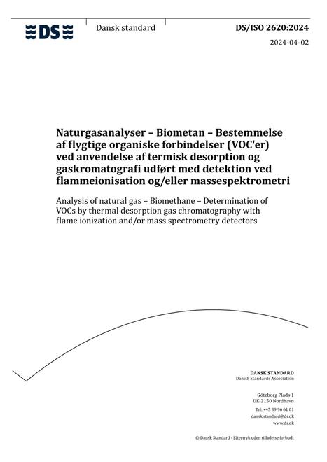 DANSK DS/ISO 2620
