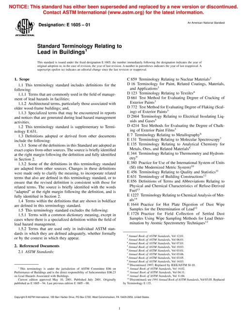ASTM E1605-01