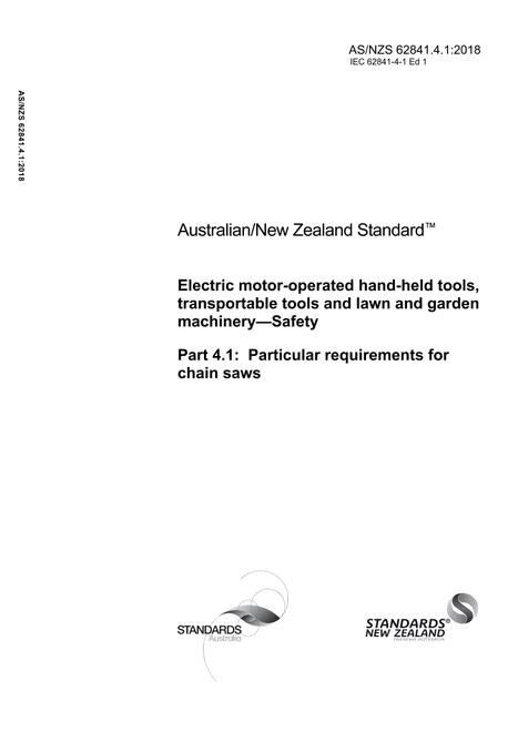 AS/NZS 62841.4.1:2018