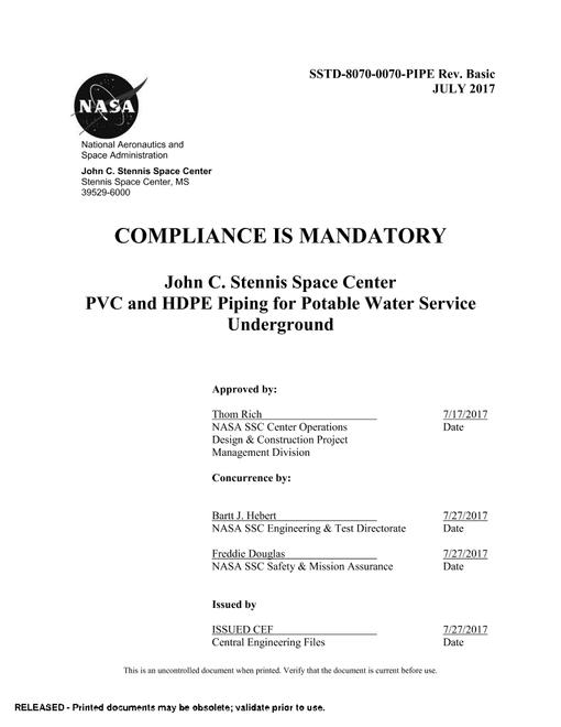 NASA SSTD-8070-0070-PIPE