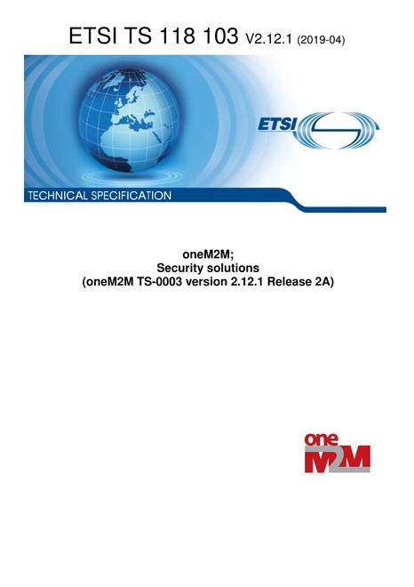 ETSI TS 118 103