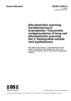 DANSK DS/EN 12543-3