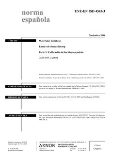 AENOR UNE-EN ISO 4545-3