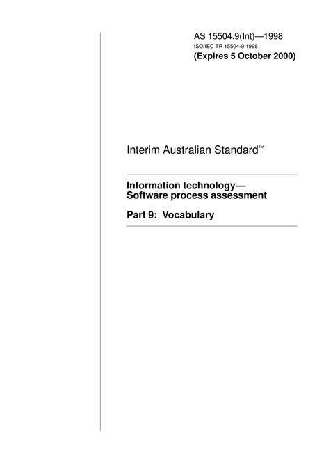 AS 15504.9(INT)-1998