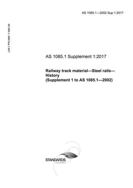 AS 1085.1-2002 Sup 1:2017